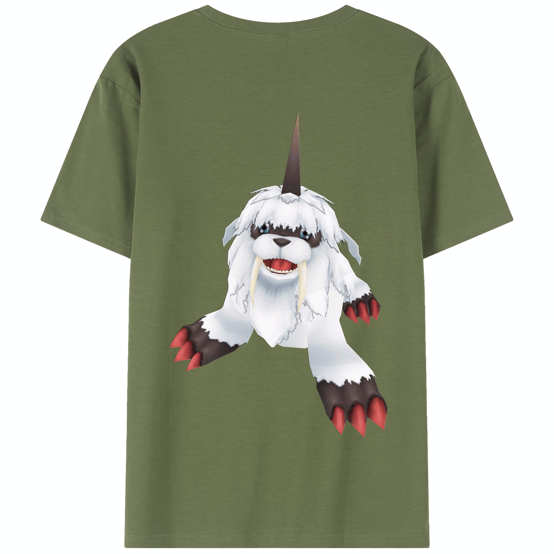 （画像用） Digimon デジタルモンスター/デジモン 綿100％半袖Tシャツ（背面プリント）